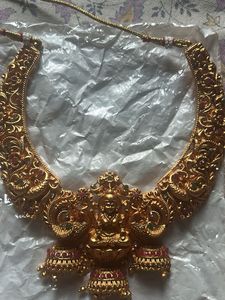 Exquisite Temple Necklace with Lakshmi Motif