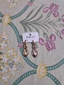 Vintage Gold Drop Earrings For Non-pierced ears