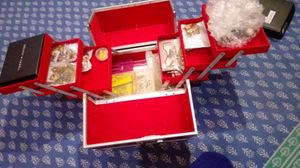 Red Makeup Train Case