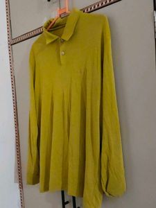 Long Sleeve Mustard Polo Shirt