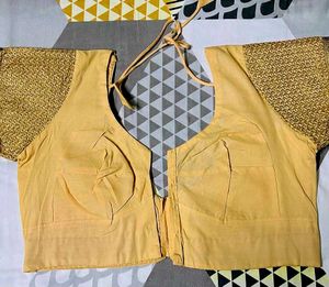 Golden Embellished Ethnic Blouse