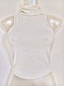 Sleeveless Turtleneck Top