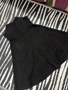 Black A-Line Midi Dress
