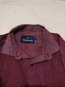 Men's Maroon Casual Shirt