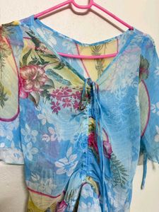 y2k pinteresty vintage asymmetrical floral top🌸