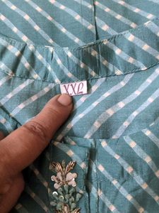 Elegant Teal Striped Kurta