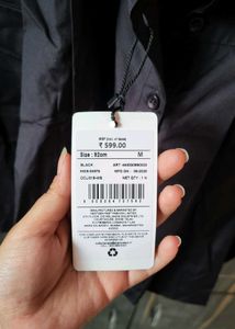 Black Cropped Collared Shirt