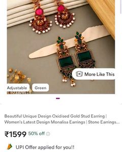 Beautiful Oxidised Gold Designer Earrings Combo