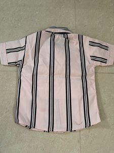Boys Pink Striped Shirt