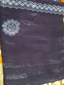 Elegant Dark Purple Saree