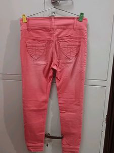 Coral Denim Jeans