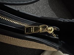 Prada Cleo Raffia leather Shoulder Bag