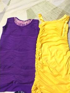 Yellow One-Shoulder Rosette Dress