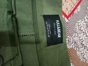 Olive Green Wide Leg Trousers