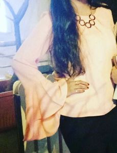 Peach Bell Sleeve Top