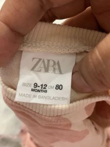Zara "LOVE" Floral Print Long Sleeve Top