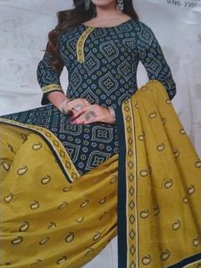 1 Green Olive Bandhini Special Cotton Fabric