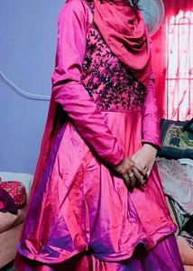 Pink Embellished Anarkali Dress