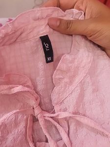 Cute Pink Tieup Sleeveless Top