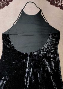 Elegant Black Velvet Mini Dress