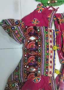 heavy garba dress Pink colour