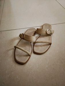 Elegant Beige Buckle Sandals