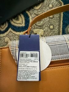 Chic Plaid &amp; Tan Shoulder Bag