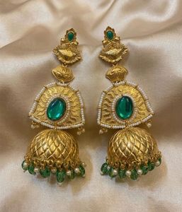 Exquisite Gold Plated Jhumka Earrings