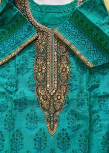 Embroidered Teal Kurta