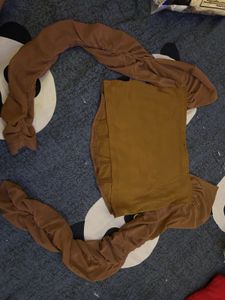 Brown Ruched Sleeve Top