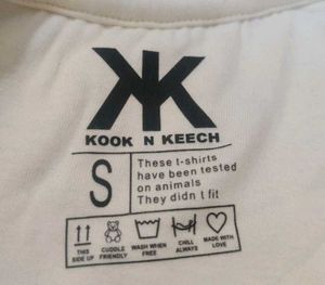 Kook N Keech Women White Printed Crop Top T-Shirt