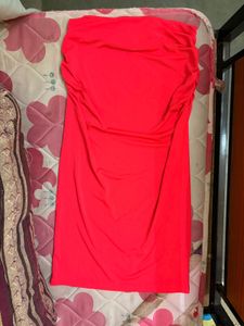 Vibrant Red One-Shoulder Ruched Dress