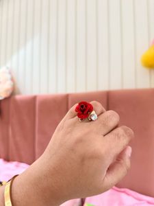 Beautiful Red Flower Ring