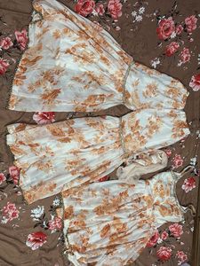 Floral Print Kurta Set with Dupatta