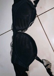 Black Lace Floral Bra