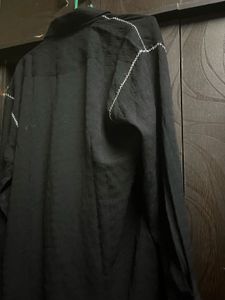 Sheer Black Button-Up Shirt ♠️