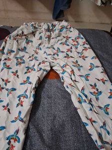 Unique Parrot Print Casual Pants