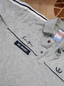 Men's Grey Polo T-Shirt