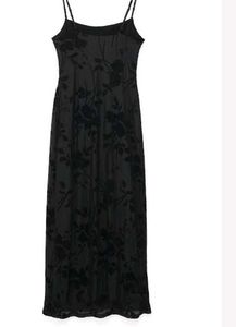 Black floral slip dress