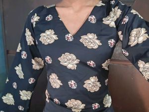 Floral Print Saree Blouse
