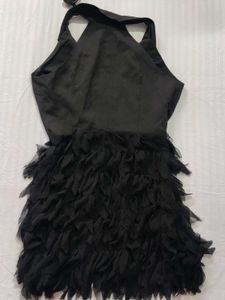 Elegant Black Ruffle Dress