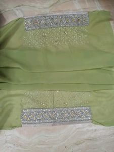 Half-in-1/2 Georgette Saree with Zardosi work