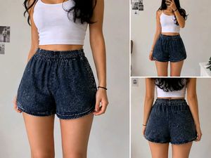 Stylish Acid Wash Denim Shorts