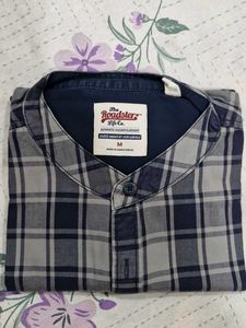 Roadster Men's Mandarin collar - Checkered Shirt