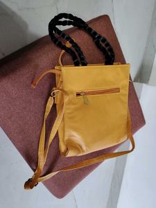 Yellow Charles &amp; Keith Handbag with Scarf