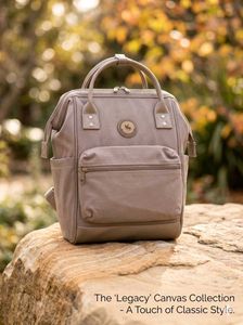 Stylish Grey Backpack/Handbag