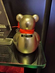 Silver Teddy Bear Figurine