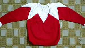 Adorable Baby Red &amp; White Sweater