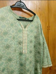 Elegant Green Printed Kurta