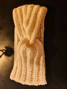 Handmade Cream Crochet Ear warmer
